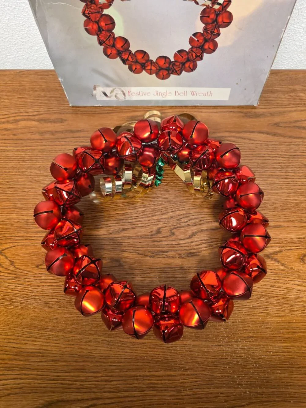 Seasonal Decor Christmas Festive Jingle Bell Wreath 12